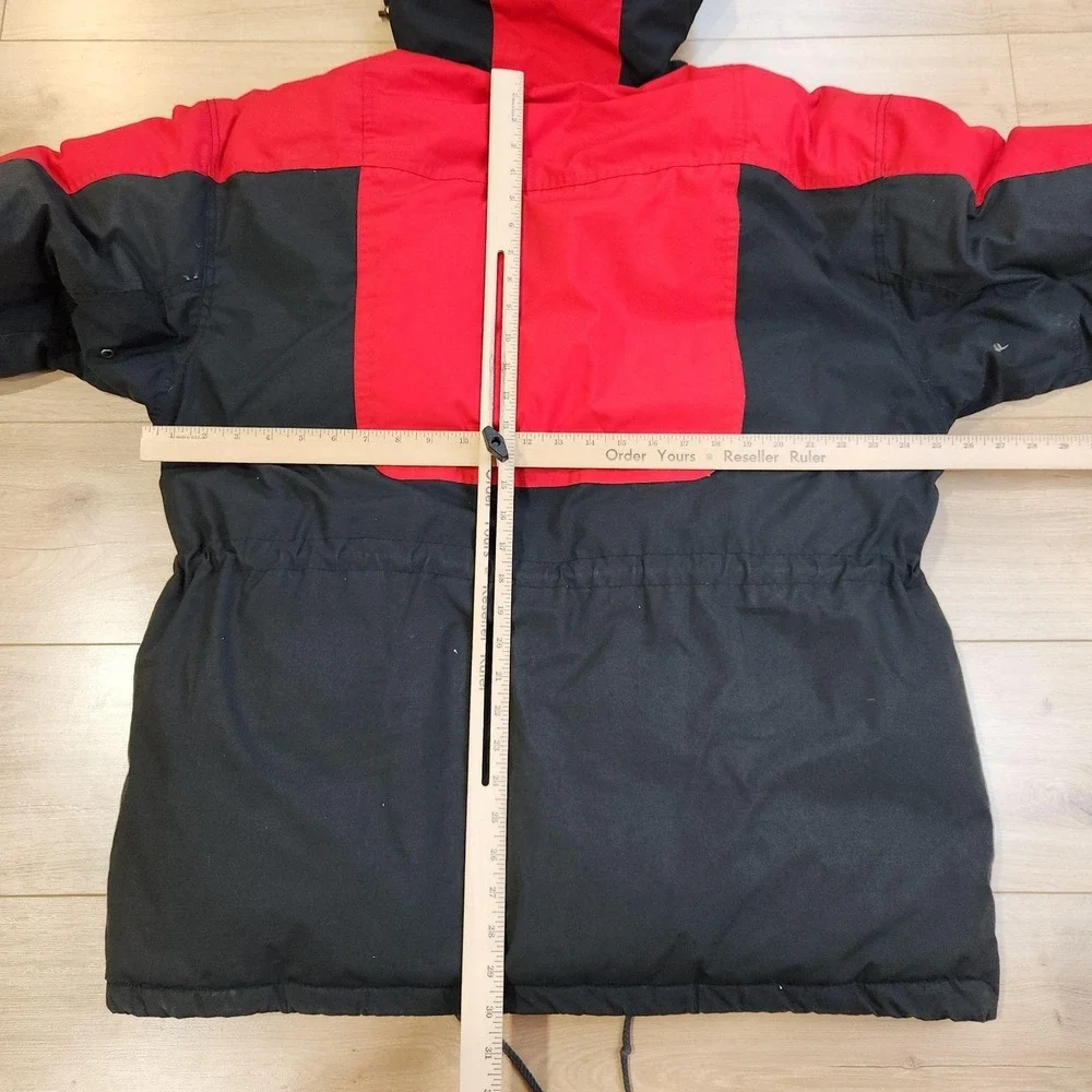 Vintage Triple F.A.T. Goose Expedition Parka Mens Large Black Red Down Puffer Co